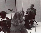 Barry Shank teaching the trumpet